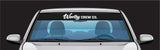 Worthy Crew Co Classic Printed Upper windshield banner black and white
